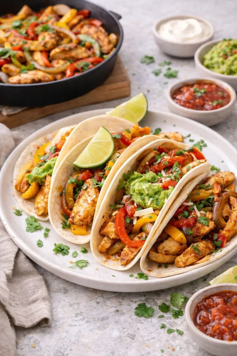 Chicken Fajitas, Guacamole, Tortillas & Churros